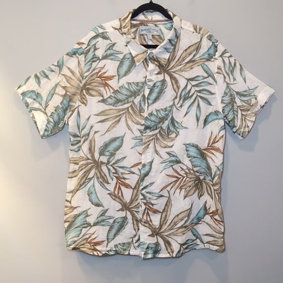 Margaritaville Hawaiian Camp Shirt Short Sleeve Tropical Floral BBQ Beach Resort - Picture 11 of 11